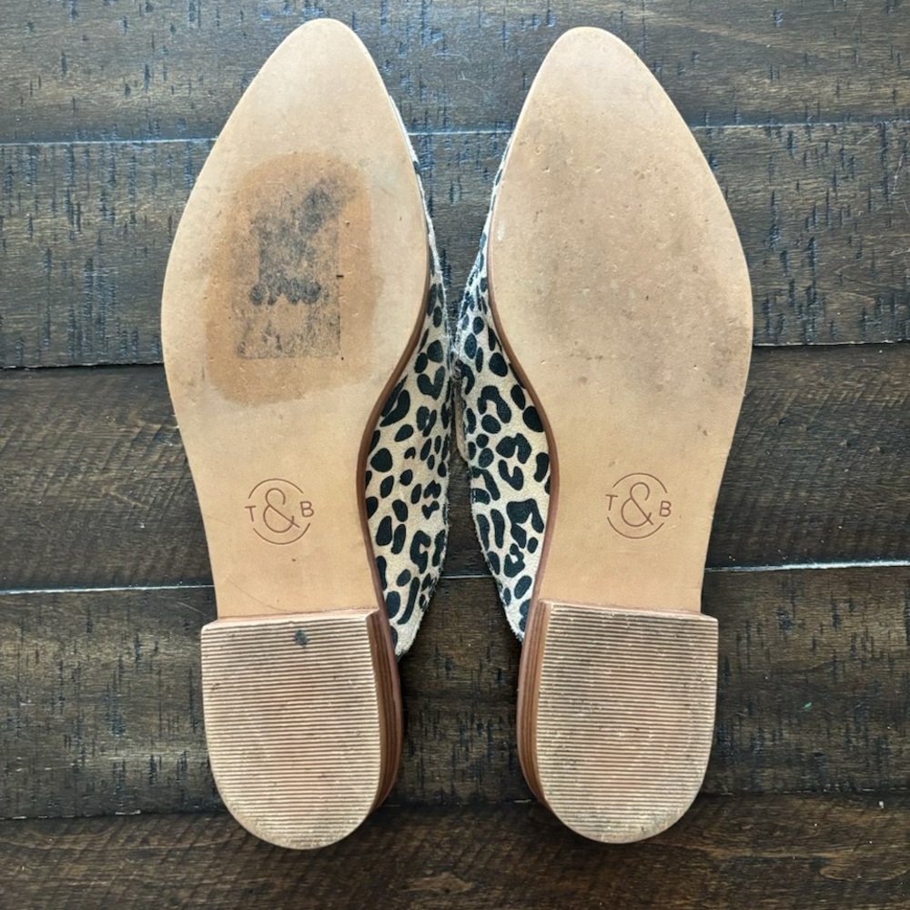 Treasure & Bond Animal Cheetah Print Mules Slippers  8.5 - Picture 3 of 7